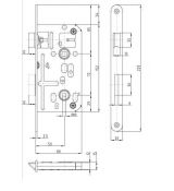 Zámok zadlabávací r: 72 mm z: 80 mm obyčajný